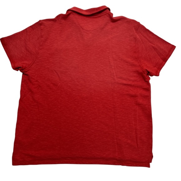 Lucky Brand dip dye polo XXL 100% Cotton Brick or Red/Orange Pocket - Picture 4 of 9